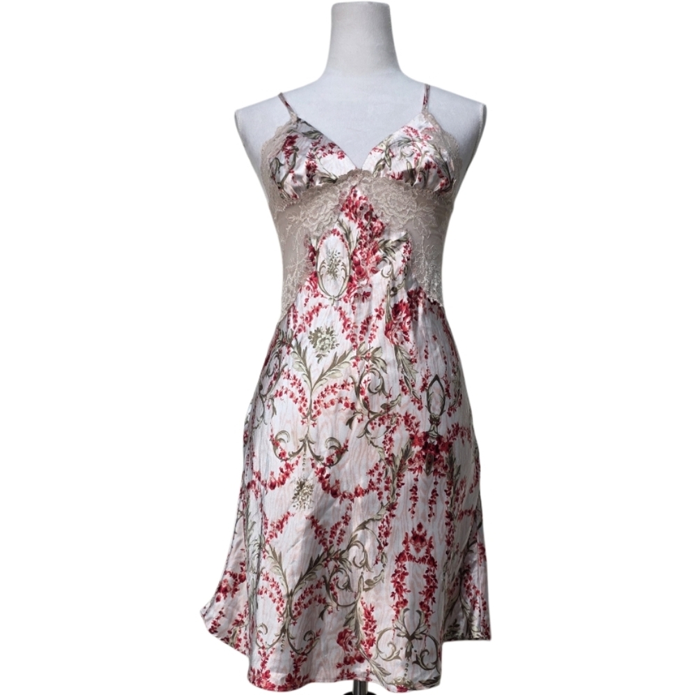 3/$15 🔴 Sale Gilligan & O'Mally Floral Chemise Spaghetti Straps Size Small